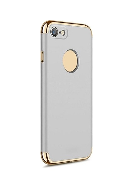 iPhone 7 / 8 Kılıf Golden Frame Arka Kapak Gri