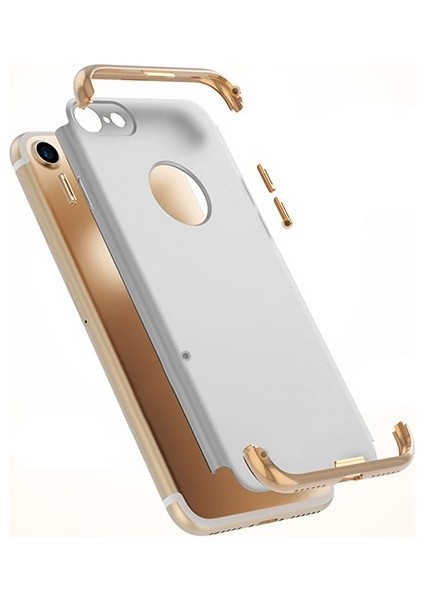 iPhone 7 / 8 Kılıf Golden Frame Arka Kapak Gri