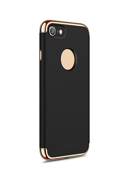 iPhone 7 / 8 Kılıf Golden Frame Arka Kapak Siyah