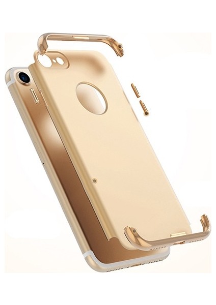 iPhone 7 / 8 Kılıf Golden Frame Arka Kapak Gold