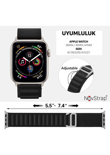 Apple Watch Series 7 41MM Uyumlu Kordon Alpine Loop Tasarım Kordon Kayış fiyatları