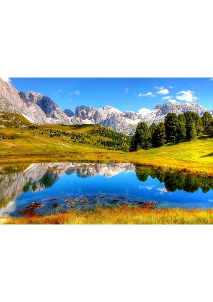 Suya Yakın Dağlar Çerçeveli 40X50 Sayılarla Boyama Hobi Seti