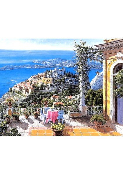 Mikanos Manzarası Çerçeveli 90X110 Sayılarla Boyama Hobi Seti