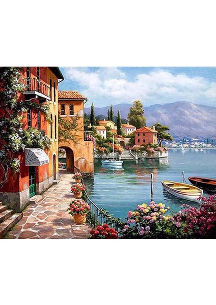 Akdeniz Sıcaklığı Çerçeveli 50X65 Sayılarla Boyama Hobi Seti