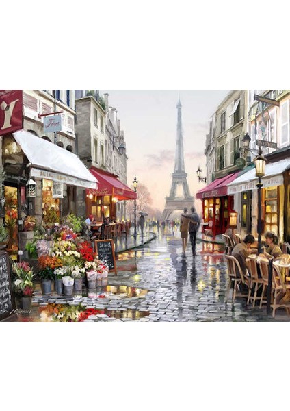 Eyfel Aşkına Çerçeveli 40X50 Sayılarla Boyama Hobi Seti