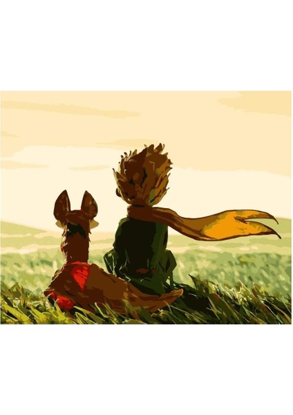 Küçük Prens ve Kankası Çerçeveli 60X75 Sayılarla Boyama Hobi Seti