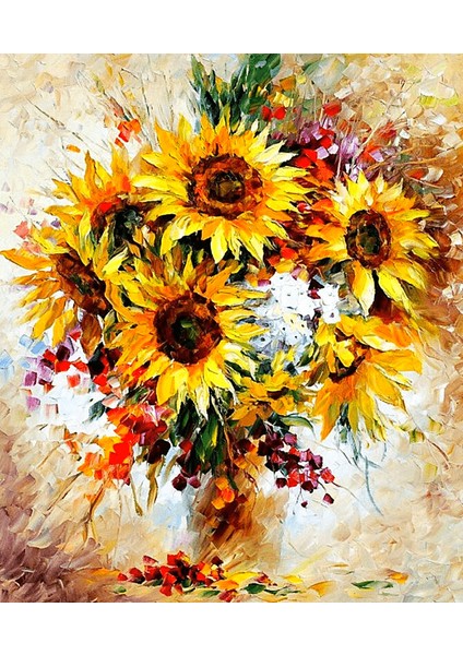 Ayçiçeği Masalı Çerçeveli 40X50 Sayılarla Boyama Hobi Seti