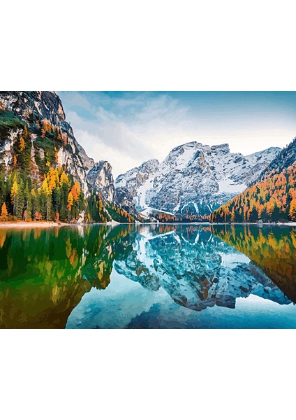 Buz Dağı Manzarası Çerçeveli 40X50 Sayılarla Boyama Hobi Seti