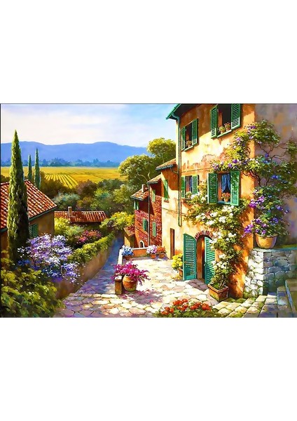 Köy Evleri Çerçeveli 60X75 Sayılarla Boyama Hobi Seti