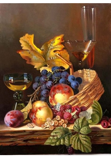 Meyve Şöleni Çerçeveli 40X50 Sayılarla Boyama Hobi Seti