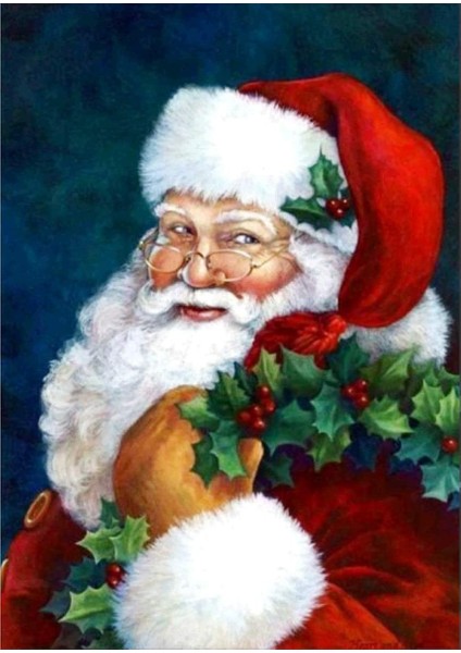 Noel Babası Çerçeveli 70X90 Sayılarla Boyama Hobi Seti