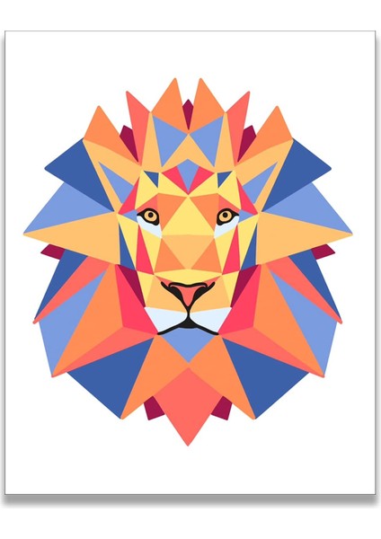 Aslan Parçası Çerçeveli 90X110 Sayılarla Boyama Hobi Seti