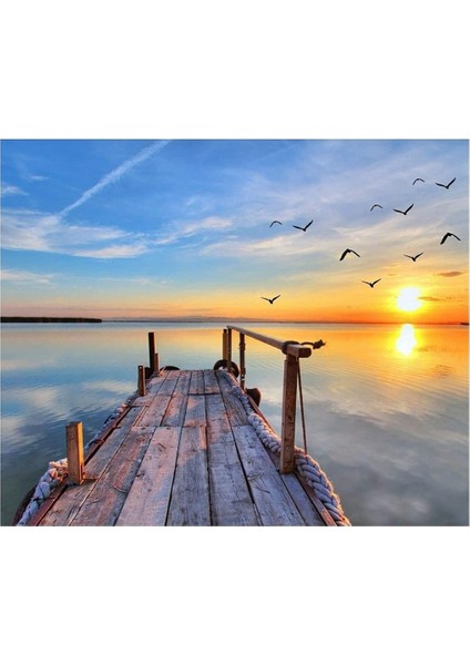 Huzur Iskelesi Çerçeveli 60X75 Sayılarla Boyama Hobi Seti