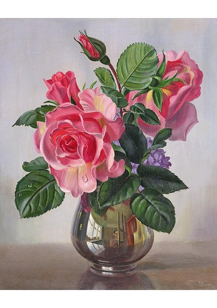 Lady Sylvia Gülleri Çerçeveli 70X90 Sayılarla Boyama Hobi Seti