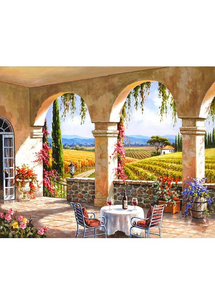 Bağ Evi Çerçeveli 40X50 Sayılarla Boyama Hobi Seti