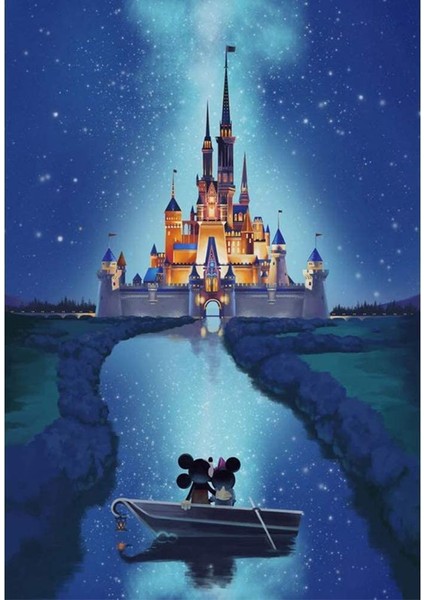 Masal Kalesi Çerçeveli 40X50 Sayılarla Boyama Hobi Seti