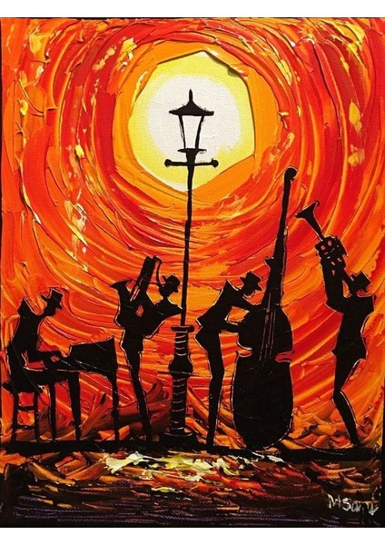 Müziğin Nabzı Çerçeveli 90X110 Sayılarla Boyama Hobi Seti