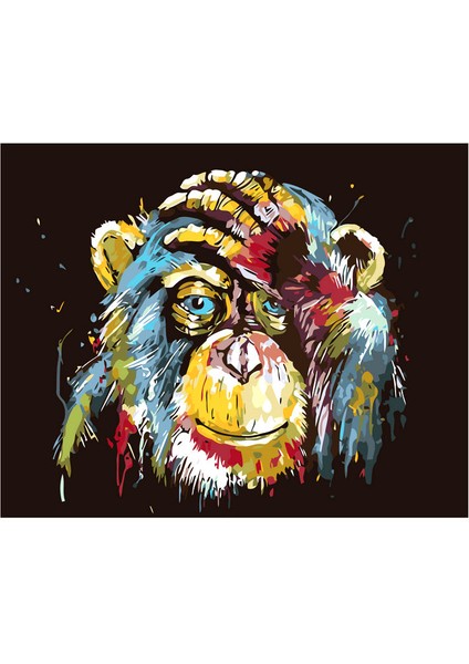 Biçare Orangutan Çerçeveli 70X90 Sayılarla Boyama Hobi Seti