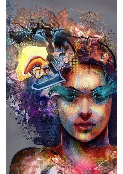 Grafiti Kadın Çerçeveli 90X110 Sayılarla Boyama Hobi Seti