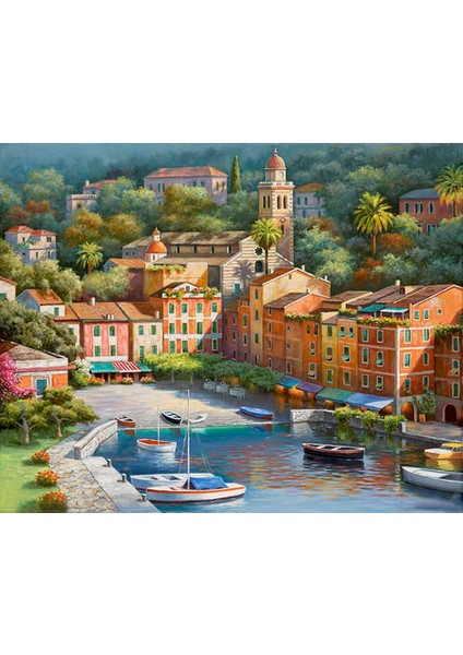Italya Limanı Çerçeveli 40X50 Sayılarla Boyama Hobi Seti