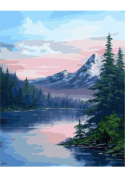 Doğanın Sakinliği Çerçeveli 40X50 Sayılarla Boyama Hobi Seti