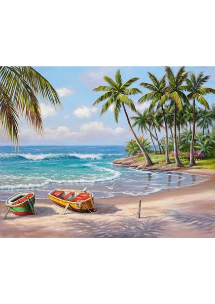 Çöl Adası Çerçeveli 40X50 Sayılarla Boyama Hobi Seti