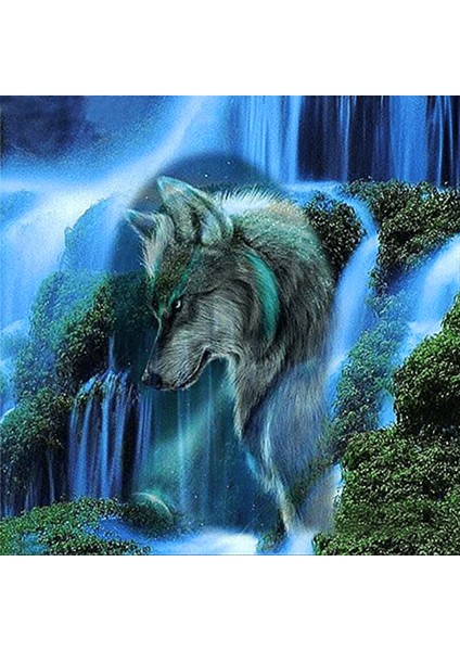 Soyut Kurt Çerçeveli 40X50 Sayılarla Boyama Hobi Seti