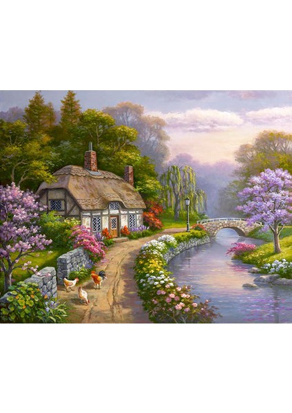 Köy Evi 2 Çerçeveli 40X50 Sayılarla Boyama Hobi Seti