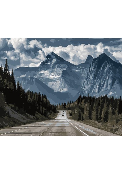 Sonsuz Yol Çerçeveli 40X50 Sayılarla Boyama Hobi Seti