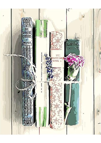 Kitap Aşkı Çerçeveli 50X65 Sayılarla Boyama Hobi Seti