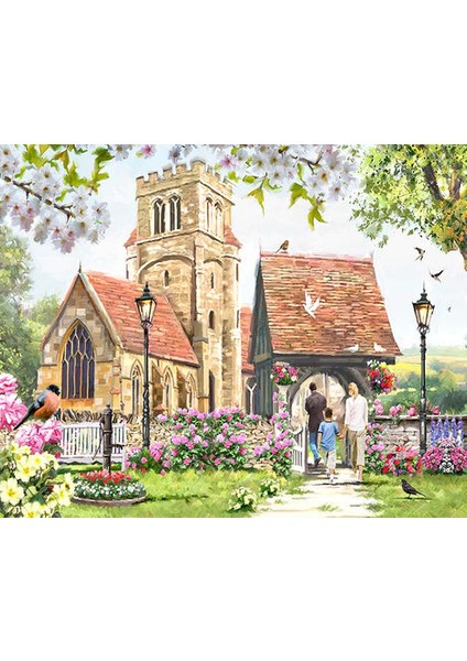 Köy Klisesi Çerçeveli 40X50 Sayılarla Boyama Hobi Seti