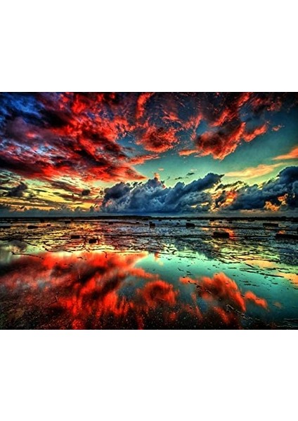 Kıpkızıl Çerçeveli 50X65 Sayılarla Boyama Hobi Seti