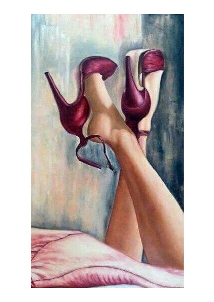 Topuklu 2 Çerçeveli 60X75 Sayılarla Boyama Hobi Seti