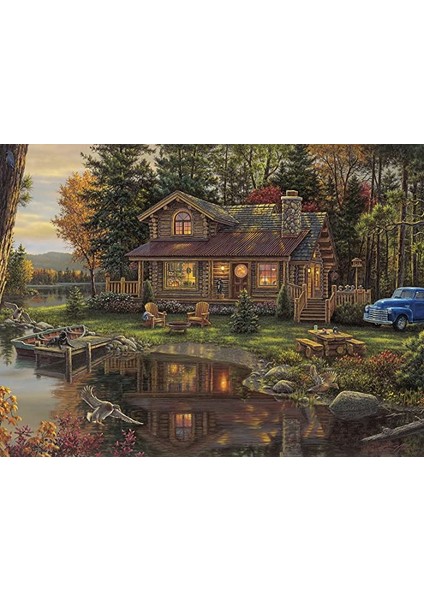 Barış Nehri Yakınları Çerçeveli 60X75 Sayılarla Boyama Hobi Seti