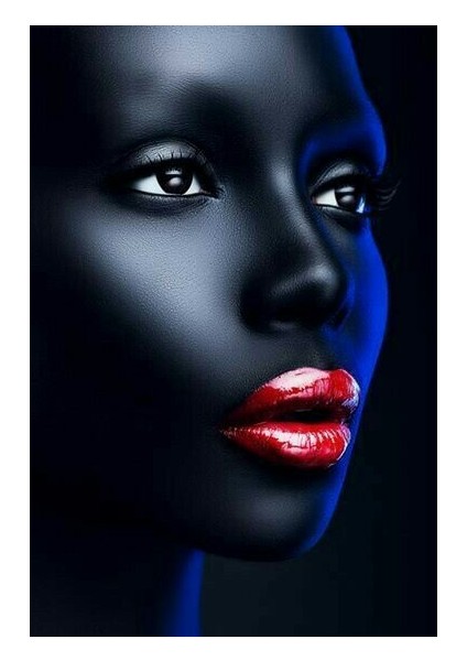 Simsiyah Kadın 2 Çerçeveli 60X75 Sayılarla Boyama Hobi Seti