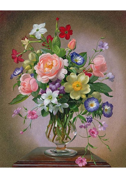 Vazo Çiçekleri Çerçeveli 70X90 Sayılarla Boyama Hobi Seti