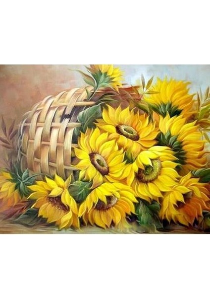 Çiçek Sepeti Çerçeveli 70X90 Sayılarla Boyama Hobi Seti