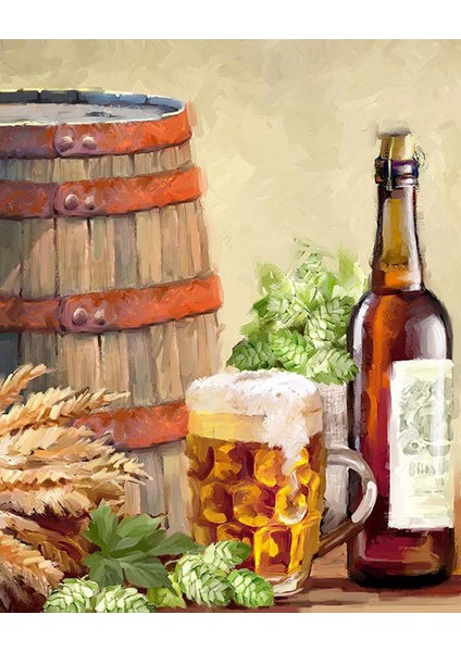 Fıçı ve Fıçı Çerçeveli 90X110 Sayılarla Boyama Hobi Seti