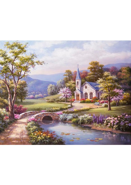 Ilkbahar Geçidi Çerçeveli 90X110 Sayılarla Boyama Hobi Seti