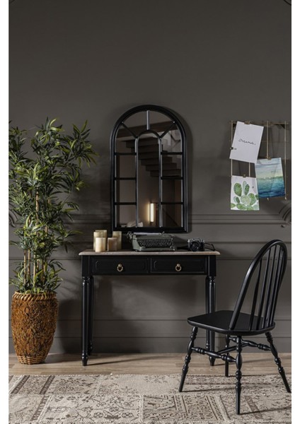 Rachel Siyah Masif Dresuar Ayna Takım