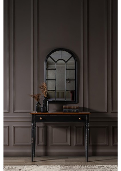 Marine Eskitilmiş Siyah Masif Dresuar