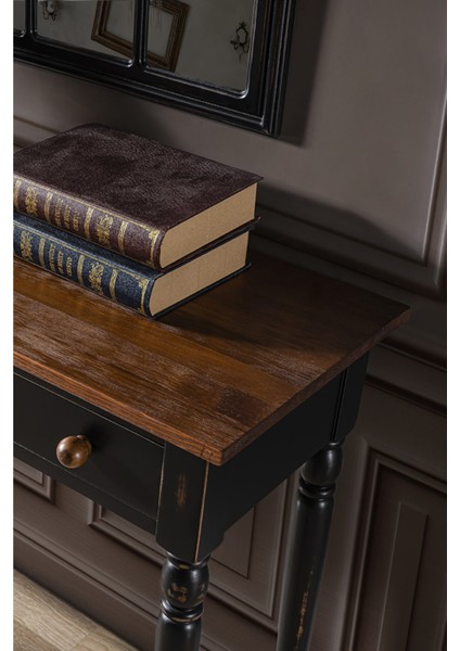 Marine Eskitilmiş Siyah Masif Dresuar modelleri