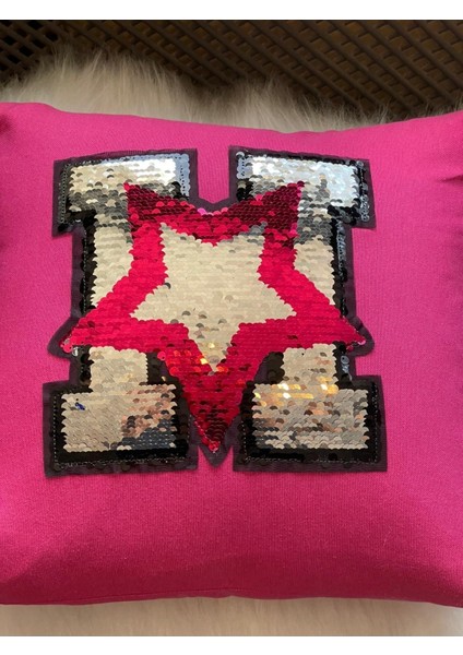 Yıldız Pul Payetli Kırlent Yastık Kılıfı 40 x 40 cm fiyatları