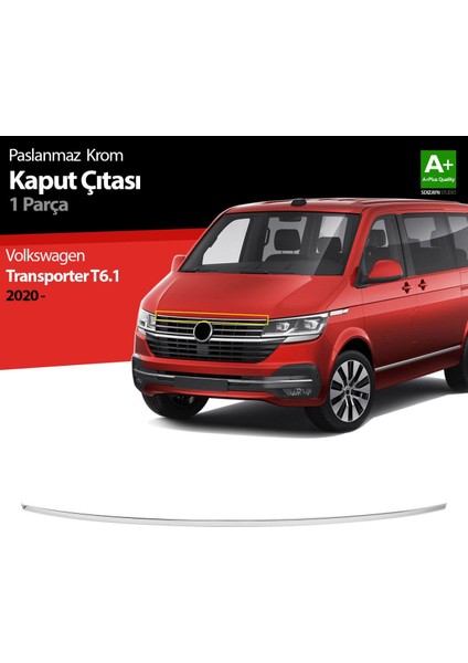 Volkswagen Transporter T6.1 Krom Kaput Çıtası 2020 Üzeri