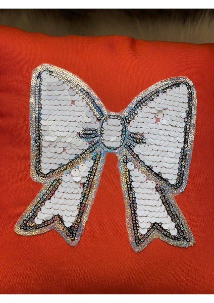 Kelebek Fiyonk Pul Payetli Kırlent Yastık Kılıfı 40 x 40 cm fiyatları