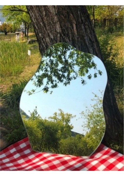 Asimetrik Dekoratif Çerçevesiz Makyaj Duvar Boy Aynası Bulut Cloud Mirror fiyatları
