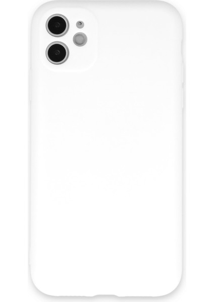 Lansman iPhone 11 Kılıf Nano Içi Kadife Silikon - Beyaz