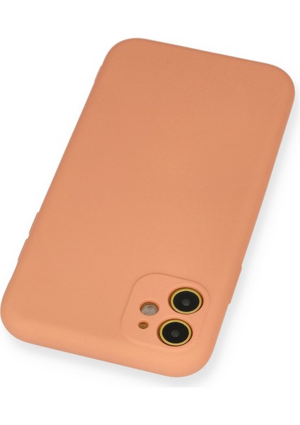 Lansman iPhone 11 Kılıf Nano Içi Kadife Silikon - Turuncu modelleri