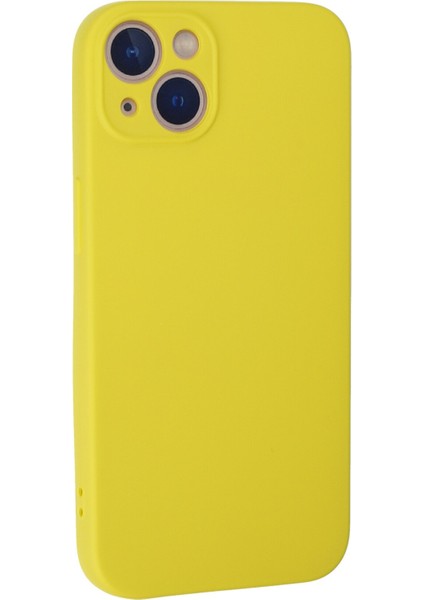 Lansman iPhone 13 Mini Kılıf Nano Içi Kadife Silikon - Sarı