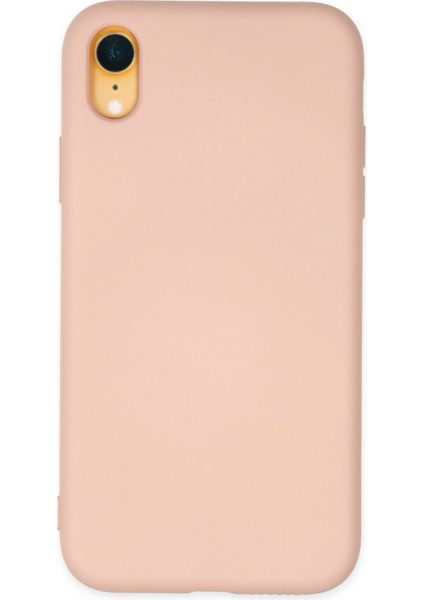 Lansman iPhone Xr Kılıf Nano Içi Kadife Silikon - Pudra